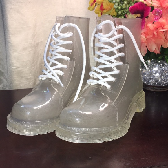 clear rubber shoes